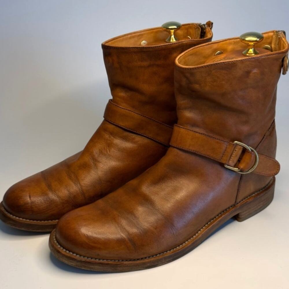VGUC Brunello Cucinelli Harness Boots Engineer Moto Made in Italy EU 41.5 US 8 D